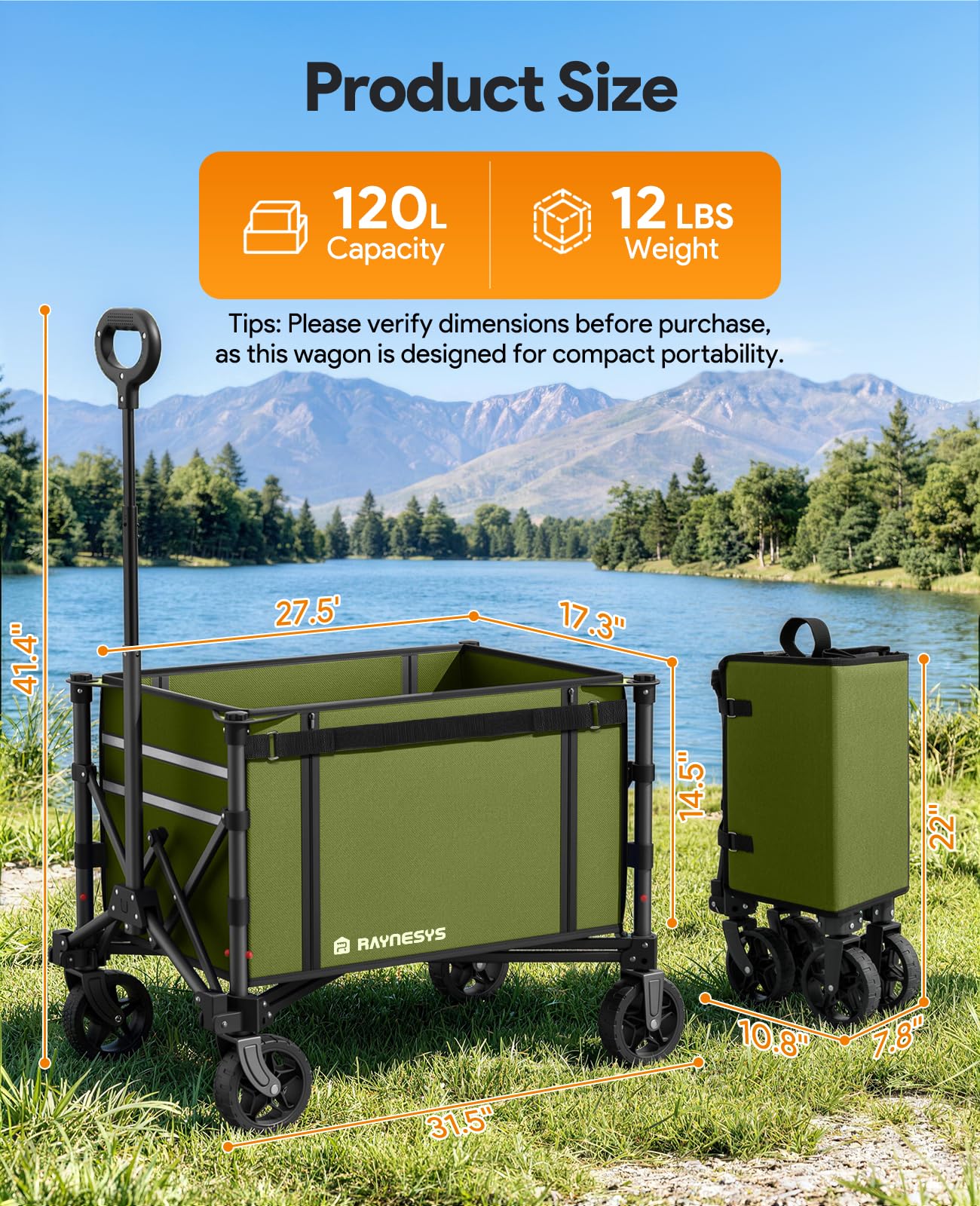 Raynesys side zipper open storing long items like fishing rod for convenience
