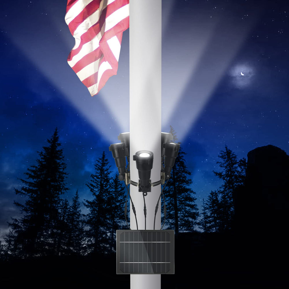RAYSLIT detailed view of five spotlights, focused beams for full coverage