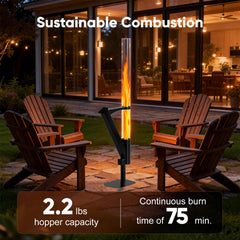 Rayzi spiral flame close-up showing vivid fire and ambient ambiance benefit