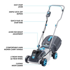 RB mower side profile highlighting lightweight frame and maneuverability