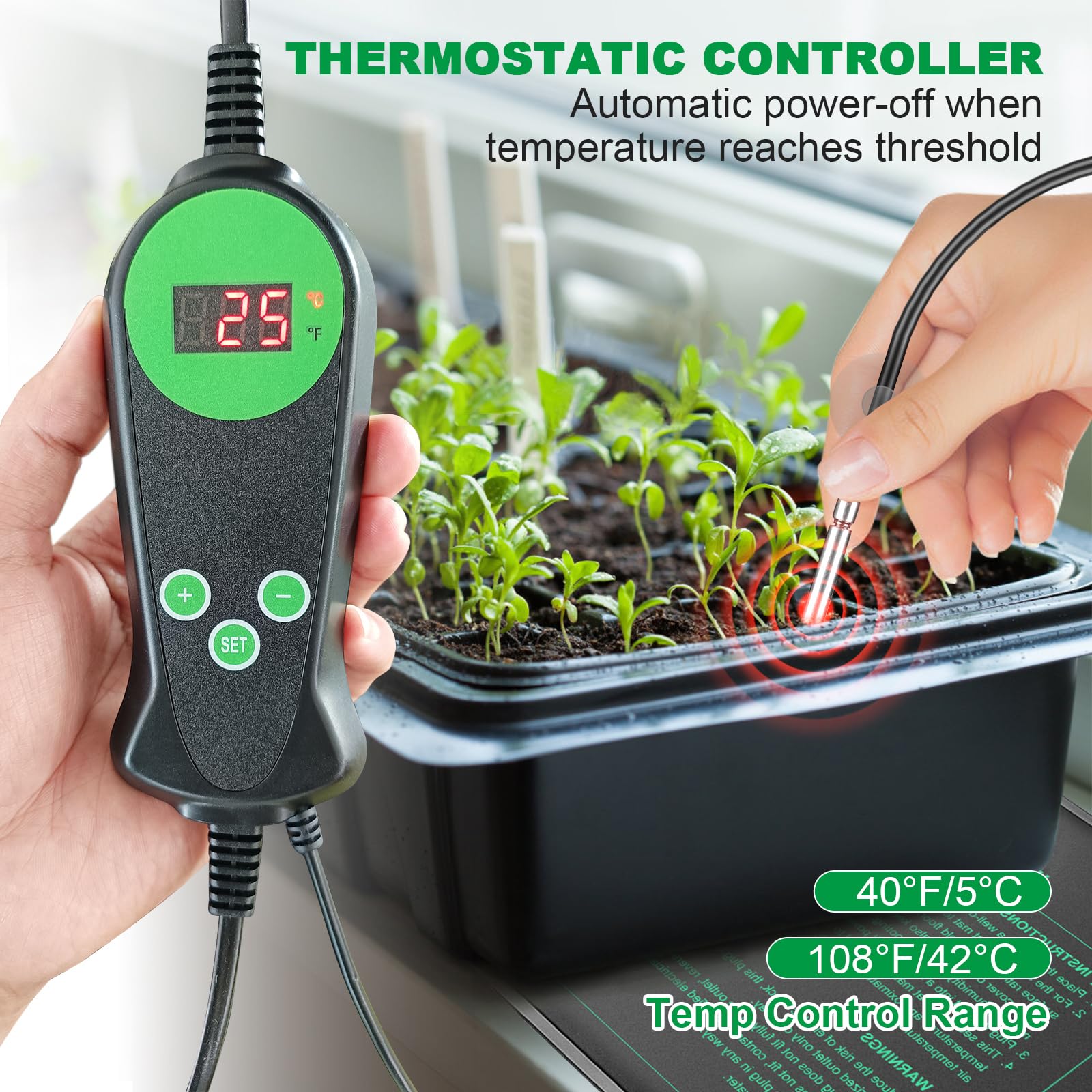 RC SLL mat placed beneath a reptile terrarium providing safe gentle heat