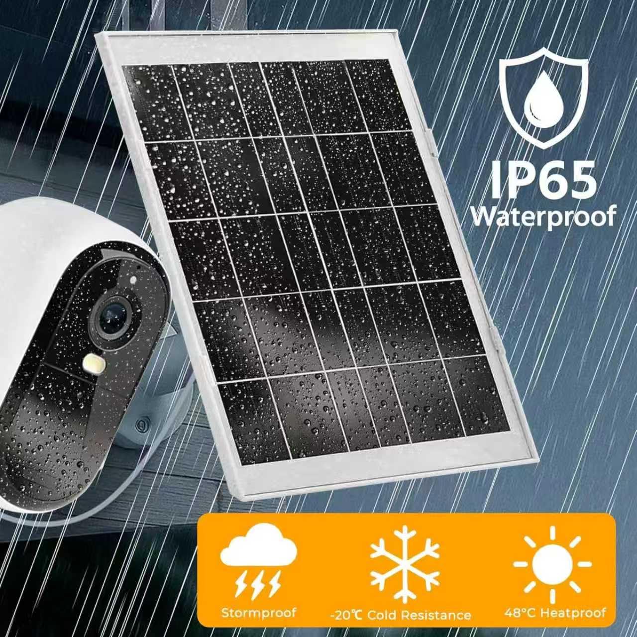 RCBCH backyard lifestyle install showing cameras powered by sunlight for convenience