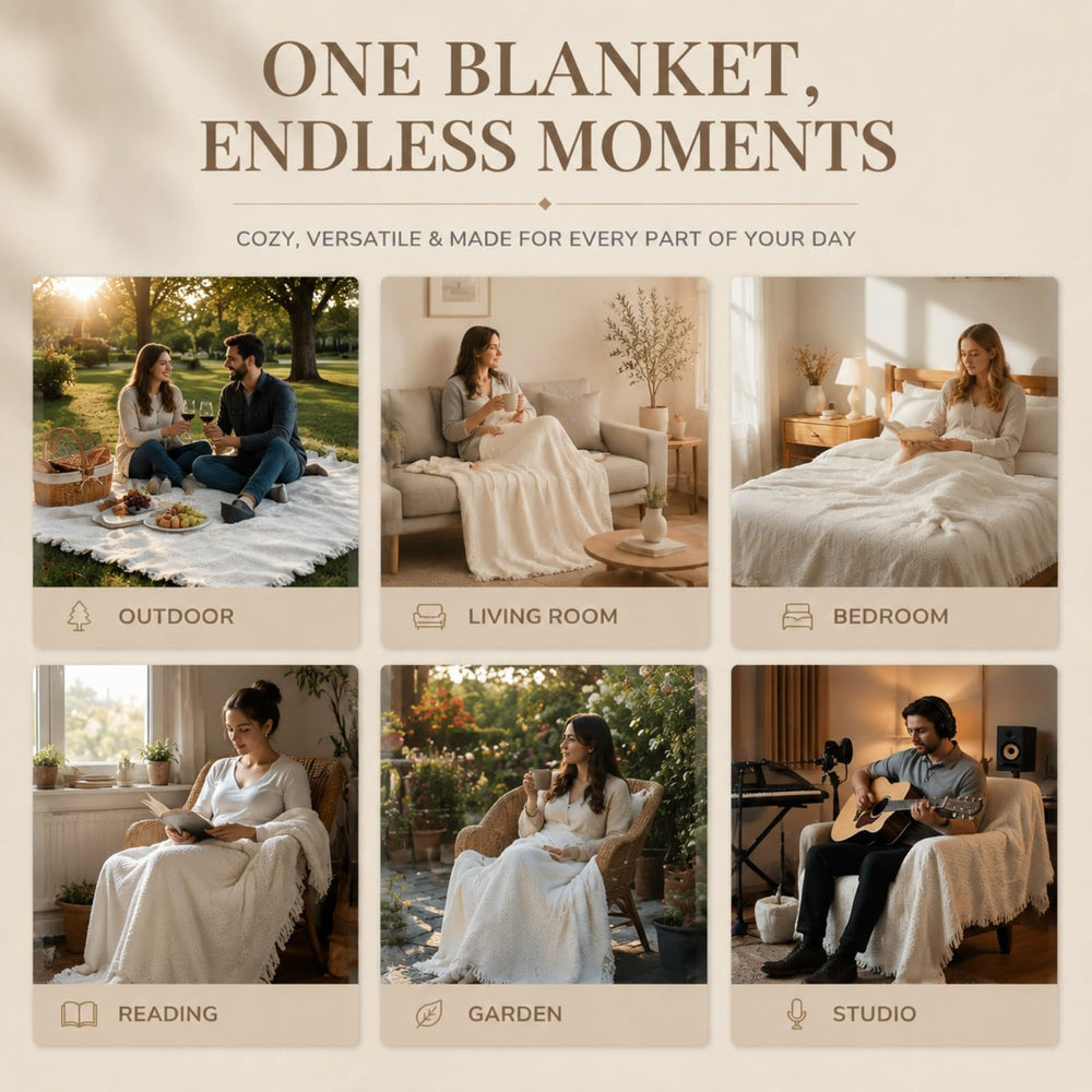 RCOACE blanket laid on sand with picnic items for sand-resistant benefit