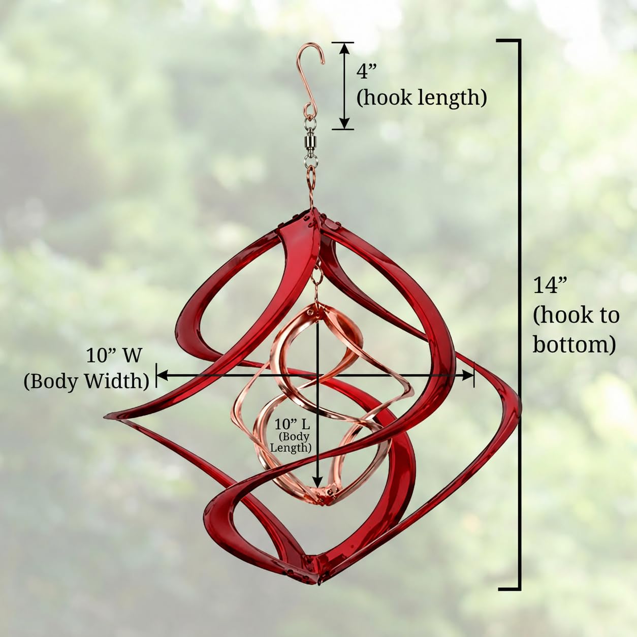 RCS Gifts Cosmix hanging on patio illustrating motion and decorative impact outdoors