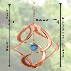 RCS Gifts Cosmix hanging in garden on porch, offers movement and visual interest