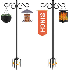 RCUICA front view showing both 90-inch double shepherd hook poles and stability
