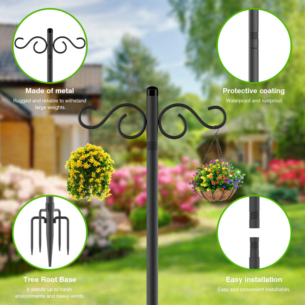 RCUICA pole next to patio chair showing 90-inch height scale and presence