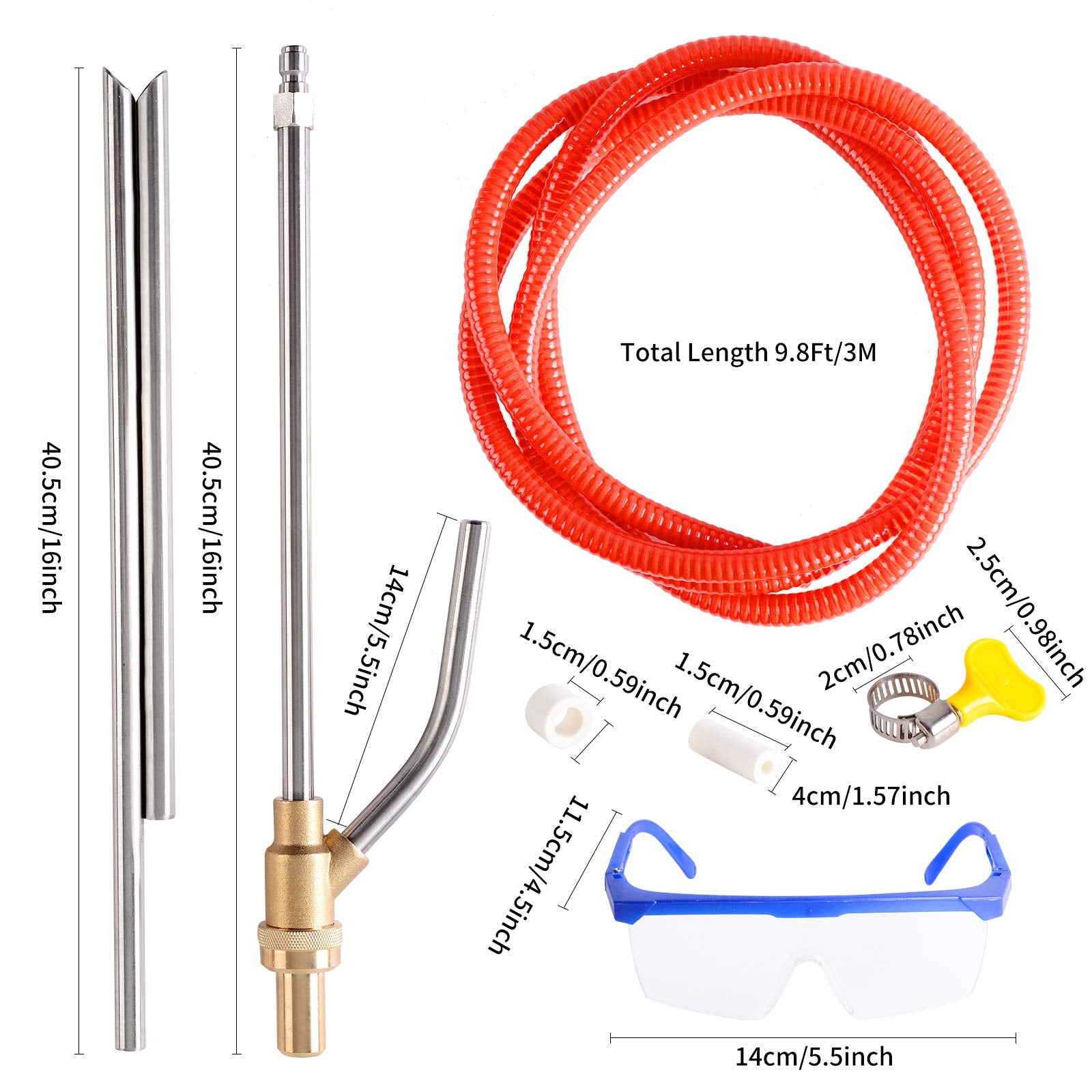 Rdutuok safety goggles included to protect eyes during abrasive blasting