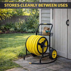 Real Hose Storage 10-inch airless tire profile delivering stable, maintenance-free mobility