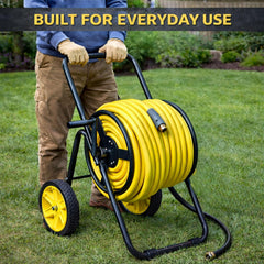 Real Hose Storage handle and crank detail for easy winding benefit