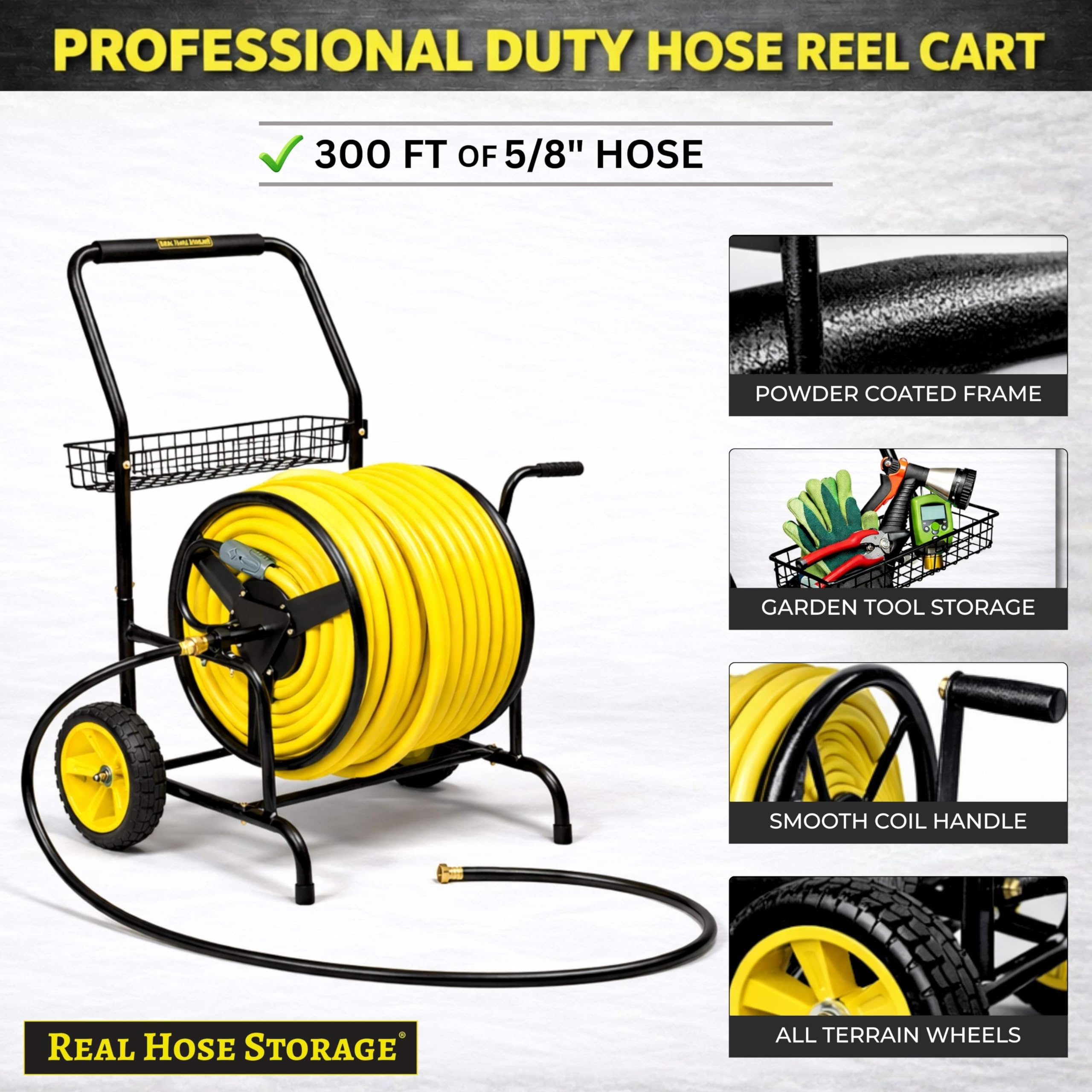 Real Hose Storage leader hose connection demonstration enabling quick attach and leak resistance