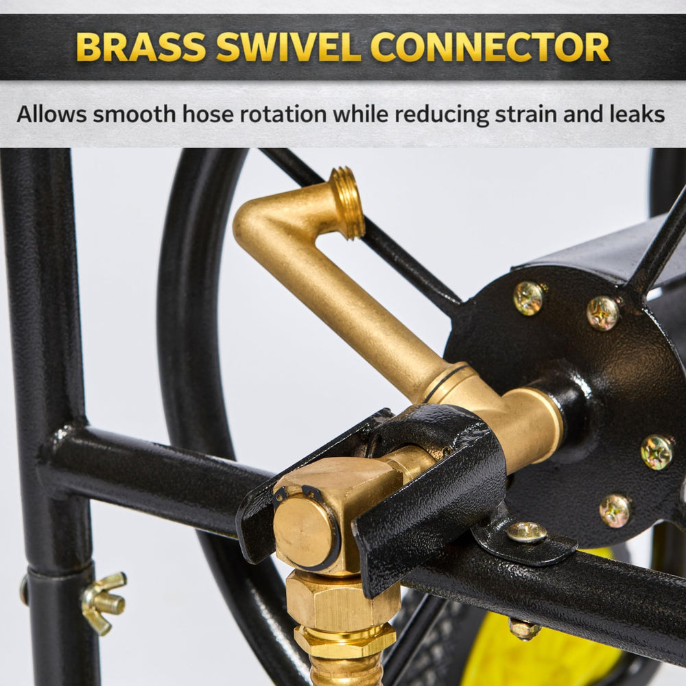 Real Hose Storage solid no-flat wheel detail illustrating smooth mobility over rough ground