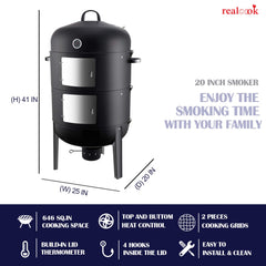 Realcook ash collector and bottom damper detail enabling easy temperature control benefit