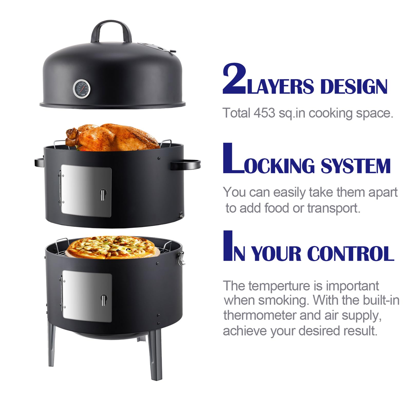 Realcook smoker packed in car trunk for easy tailgate transport