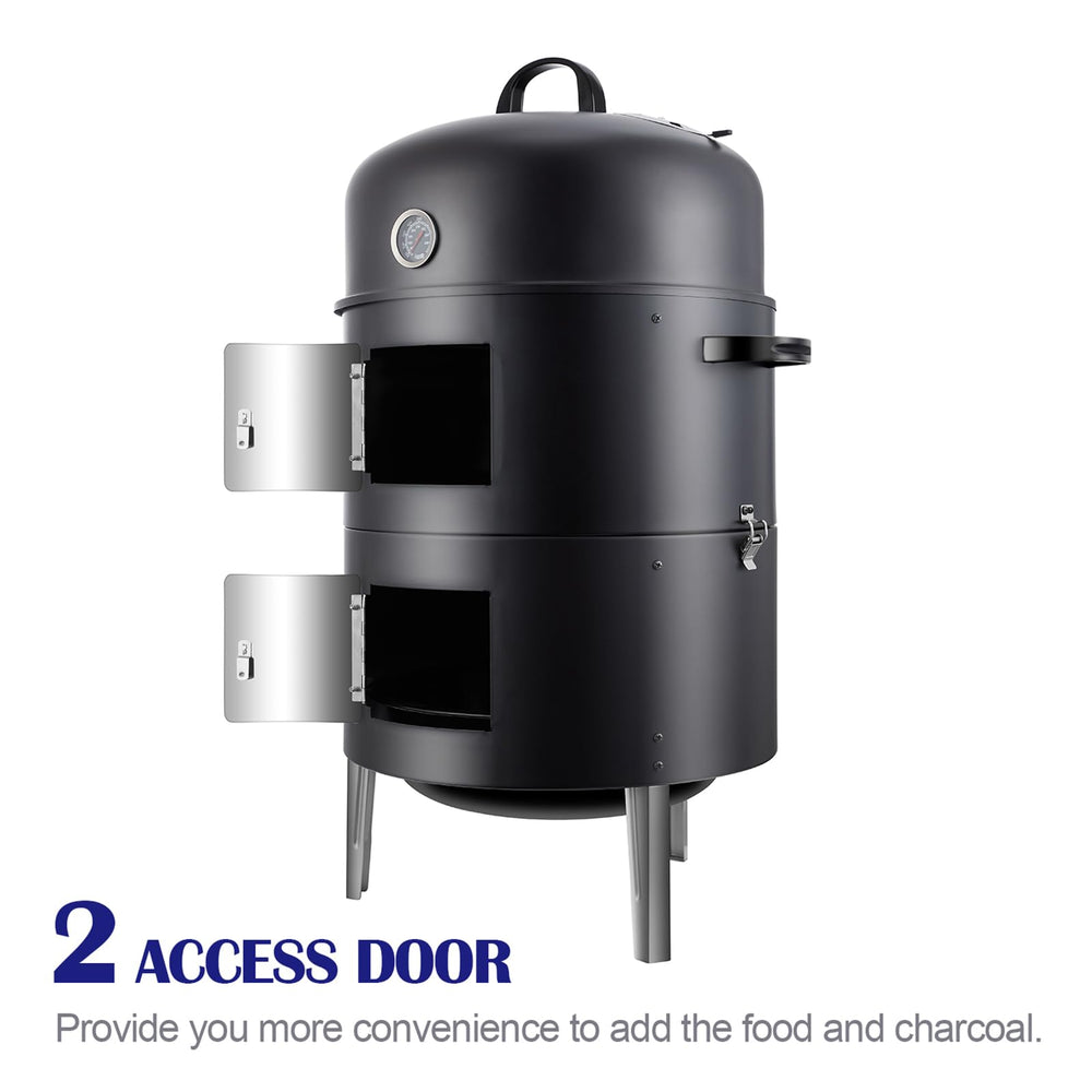 Realcook open dual doors demonstrating easy access and heat retention