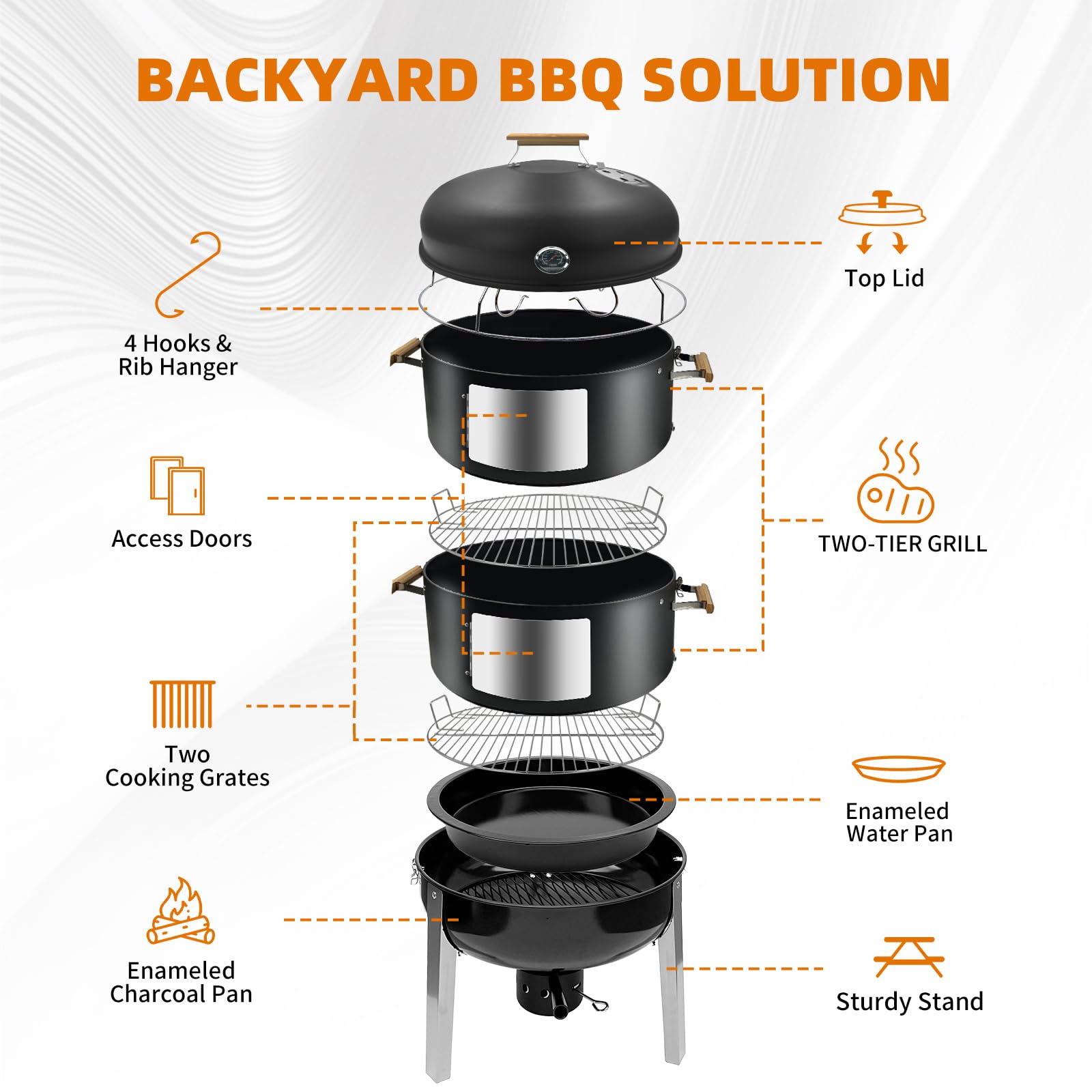 Realcook disassembled into four parts for easy transport and storage benefit