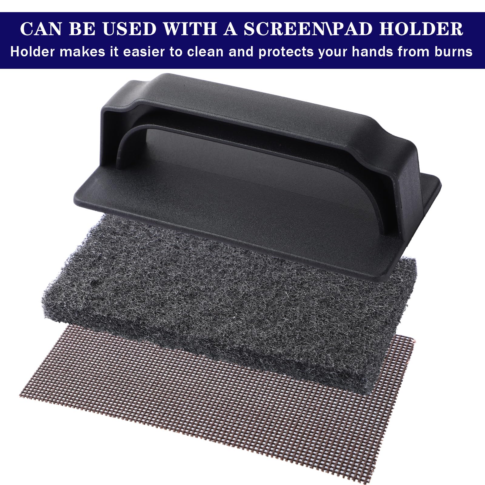 Reallnaive cleaning screen detail highlighting aluminum oxide mesh for efficient scrubbing