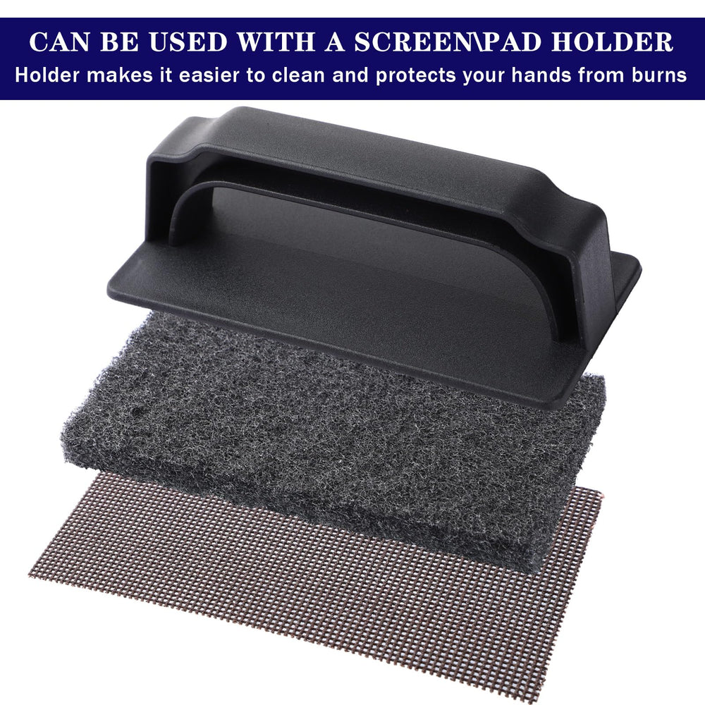 Reallnaive cleaning screen detail highlighting aluminum oxide mesh for efficient scrubbing