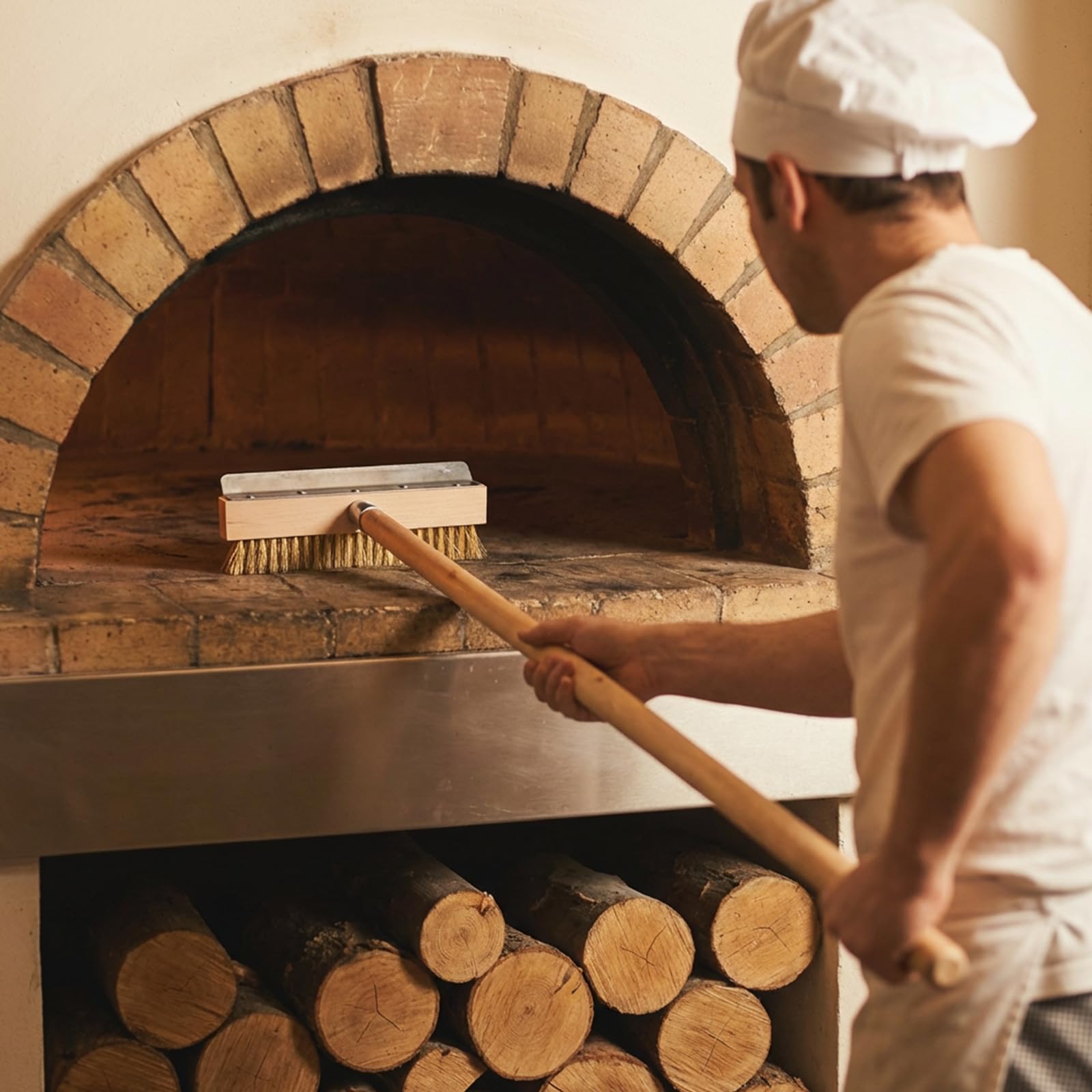 Reallnaive steel scraper detail cutting burned food for faster cleaning