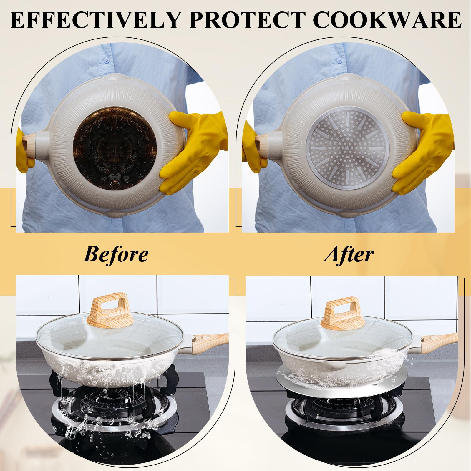 Reallnaive 11-inch plate under pot on induction hob improving compatibility
