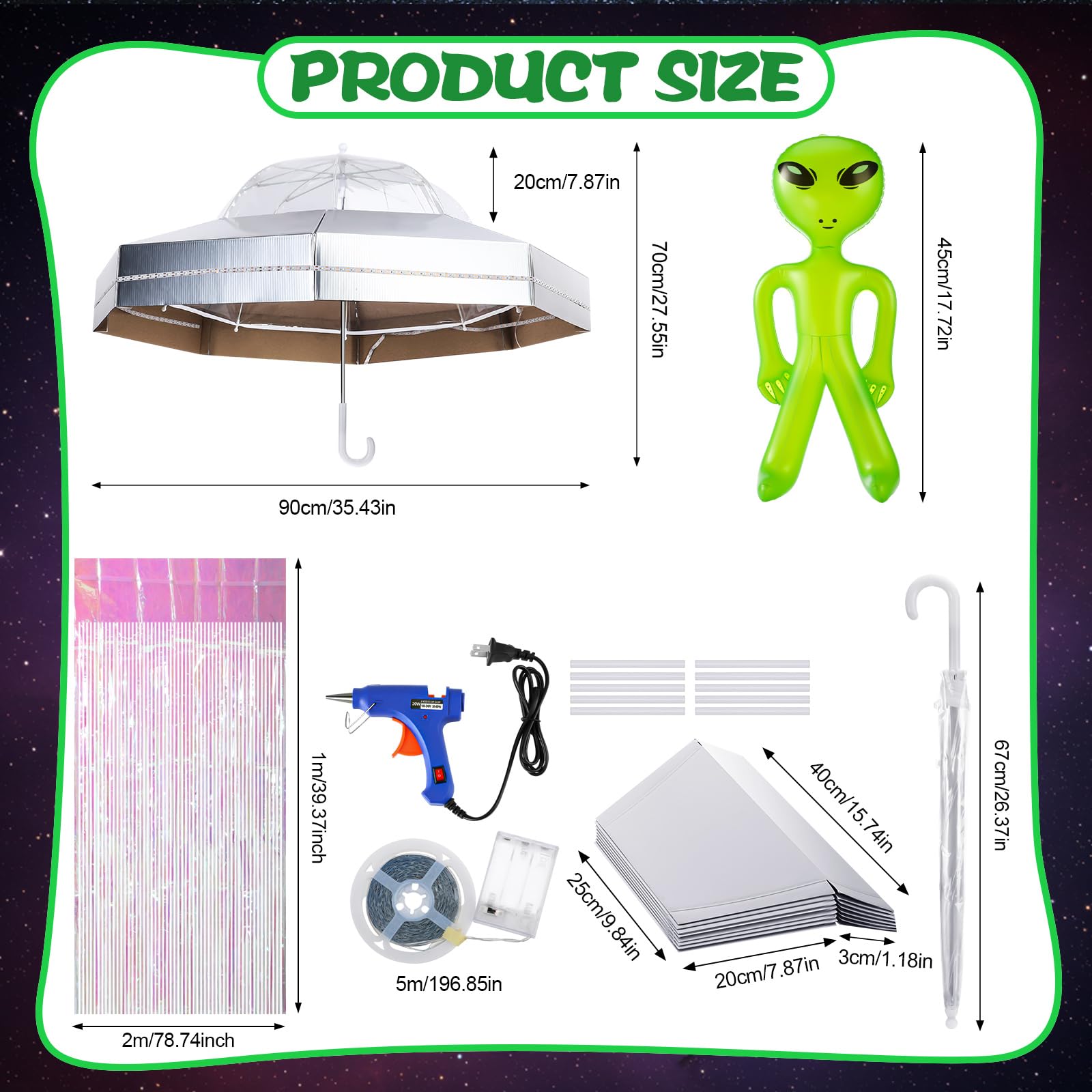 Realspring LED string close-up with adhesive backing lighting the umbrella benefits