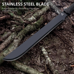 REAT machete non-slip rubber handle close-up for secure comfortable grip
