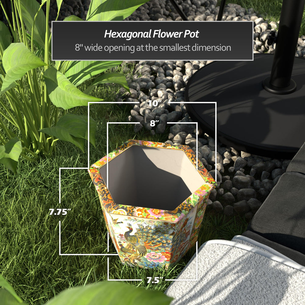 Red Lantern base showing drainage hole, promotes healthy plant watering