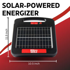 Red Sizzle mounted on u-channel post demonstrating quick installation and stability