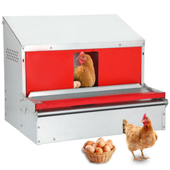 Redants front view of metal nesting box showing roll‑away tray and mount points for easy collection