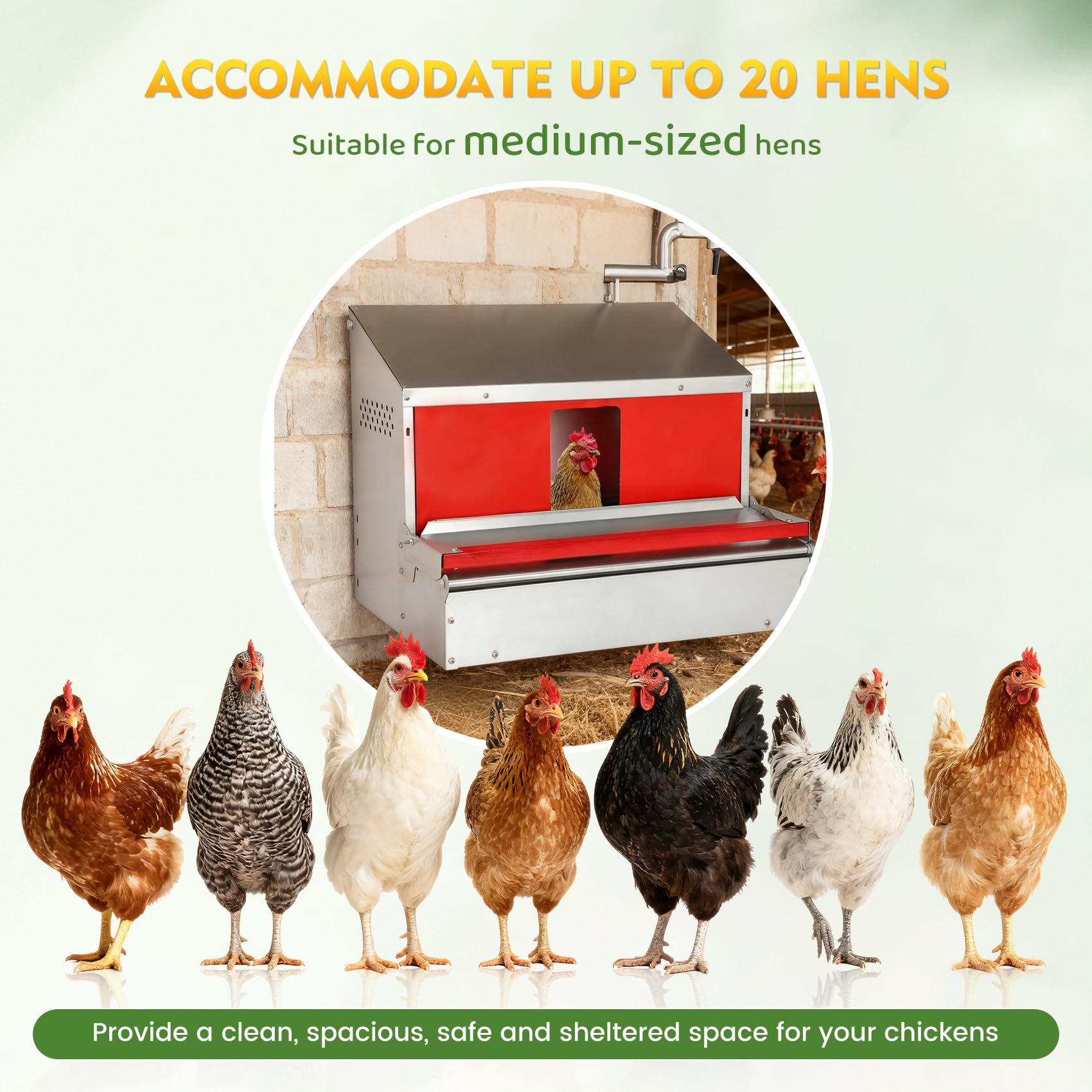 Redants double predator locks and included hardware securing eggs and deterring predators