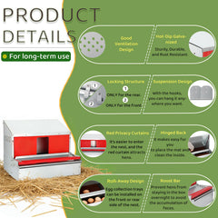 Redants adjustable red curtain entrance inviting hens into a private, low‑stress laying area