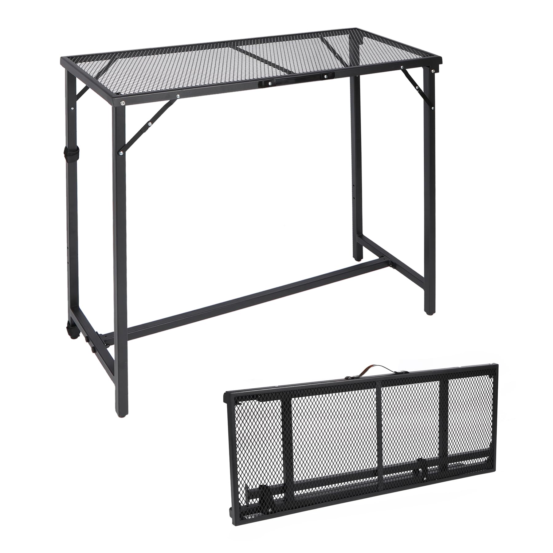 REDCAMP front view of patio bar table showing sturdy silhouette and modern look