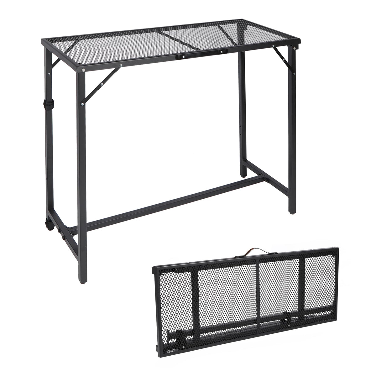 REDCAMP front view of patio bar table showing sturdy silhouette and modern look