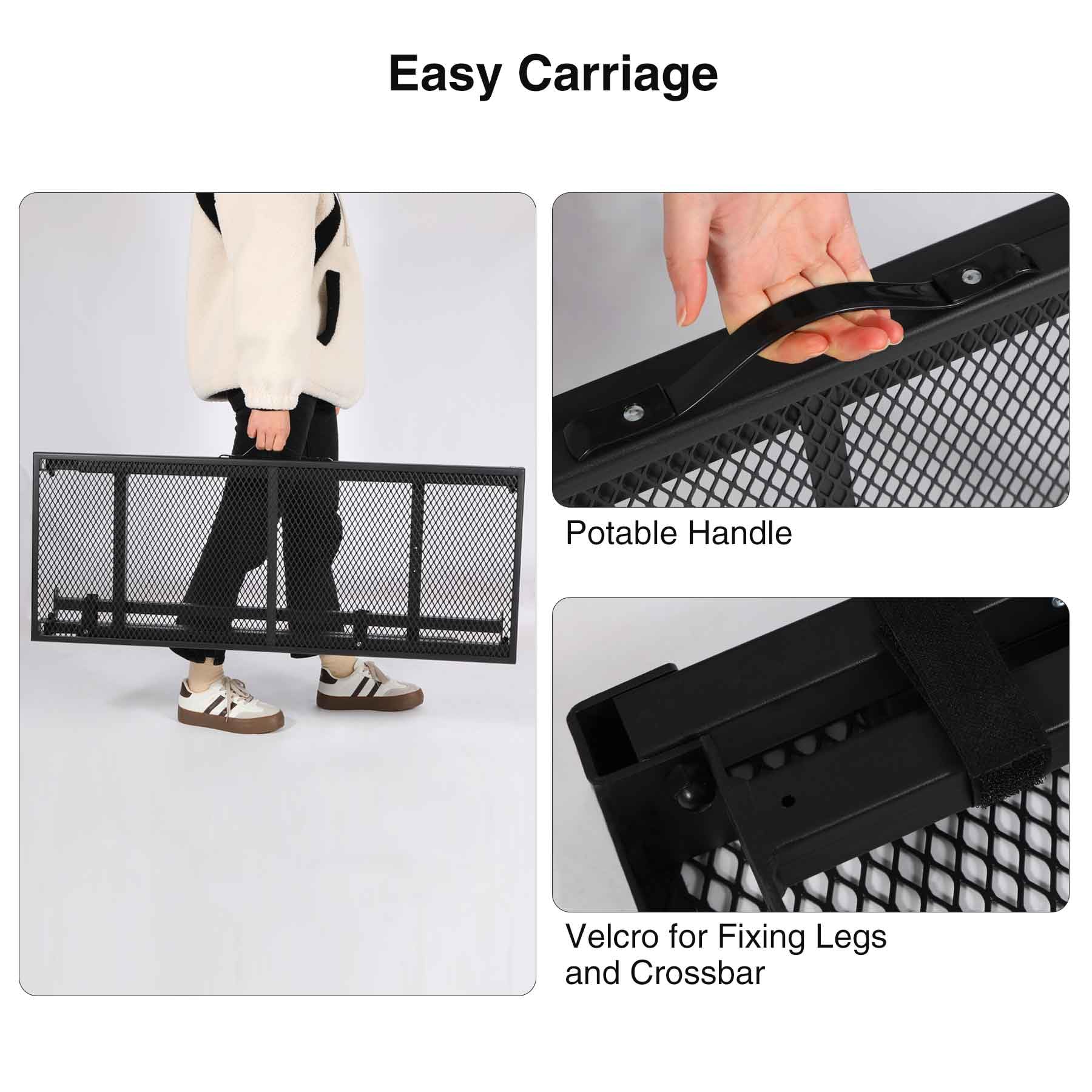 REDCAMP integrated handle and Velcro strap for secure carrying and packing