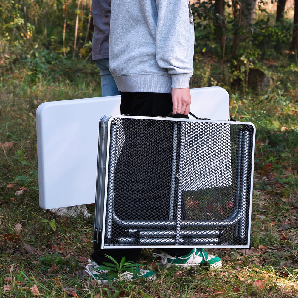 REDCAMP next to backpack showing scale and portability for travel convenience