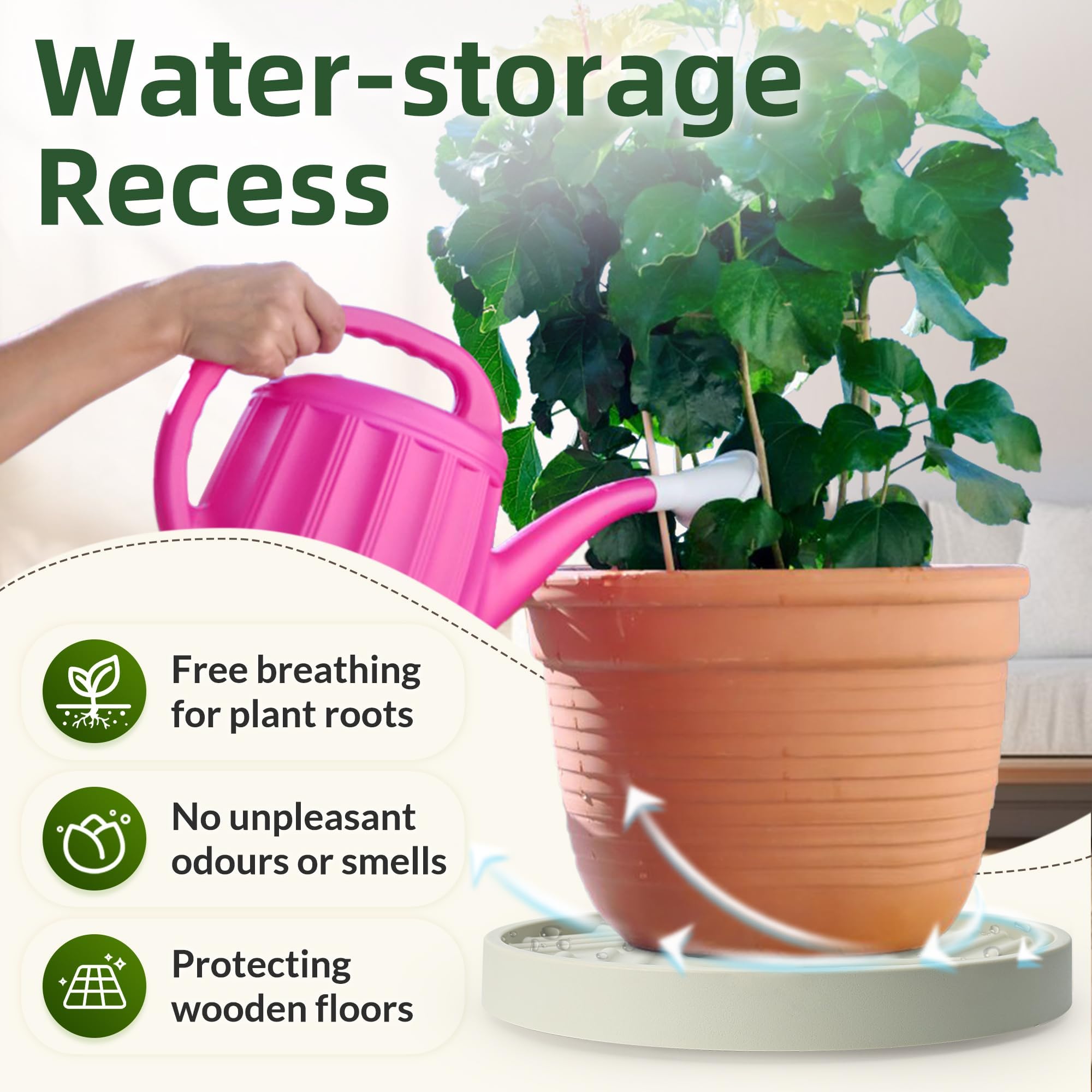 REDHUGO water-storage groove filled with water shows floor protection benefit