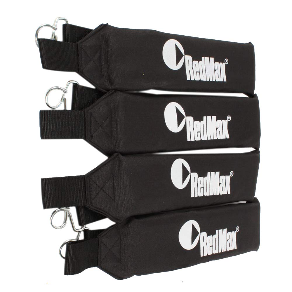 RedMax shoulder straps front view showing four OEM straps and comfortable padding