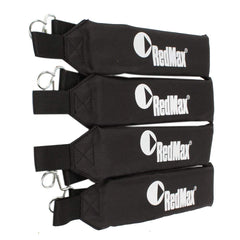 RedMax shoulder straps front view showing four OEM straps and comfortable padding