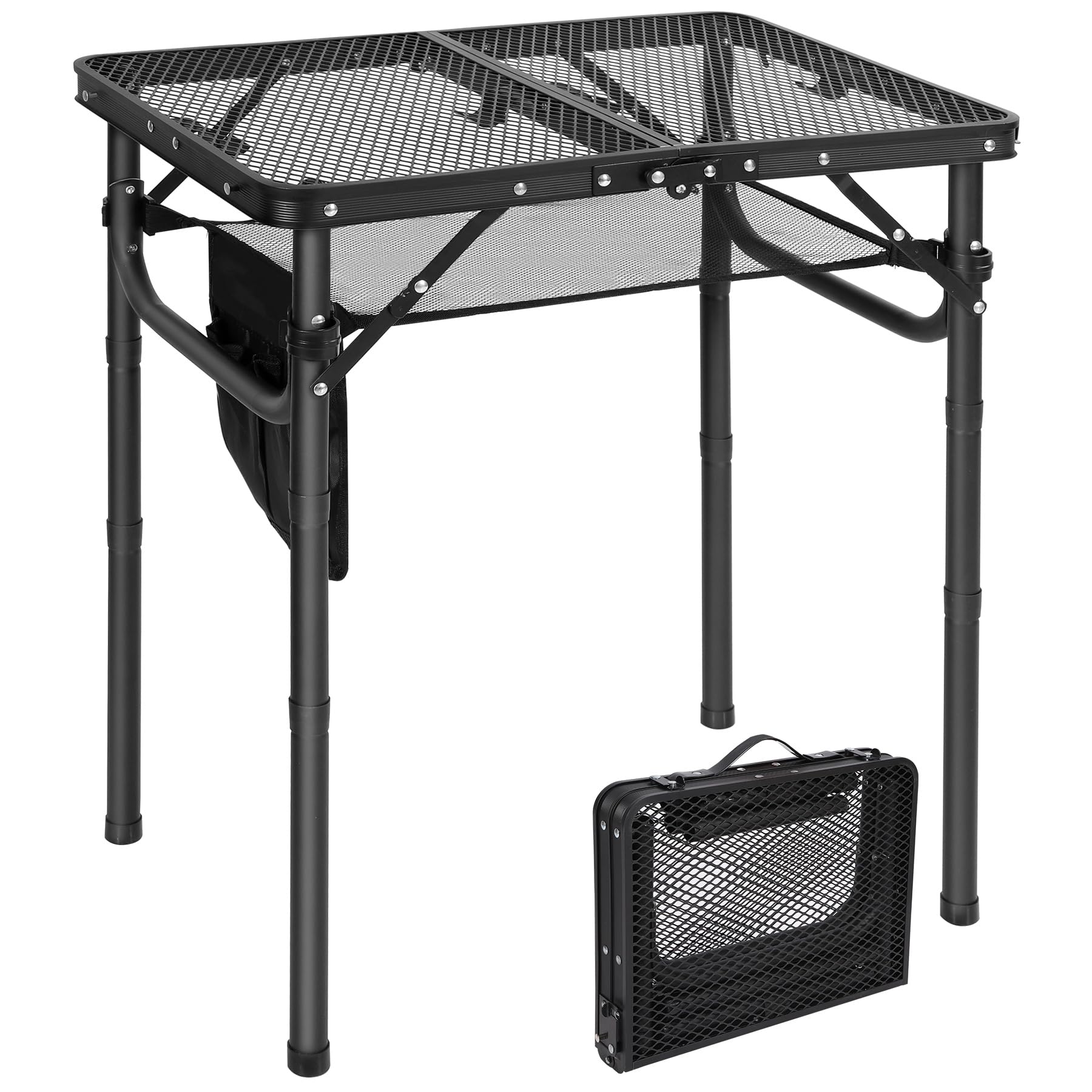 RedSwing front view showing compact grill table and stable frame benefit portability