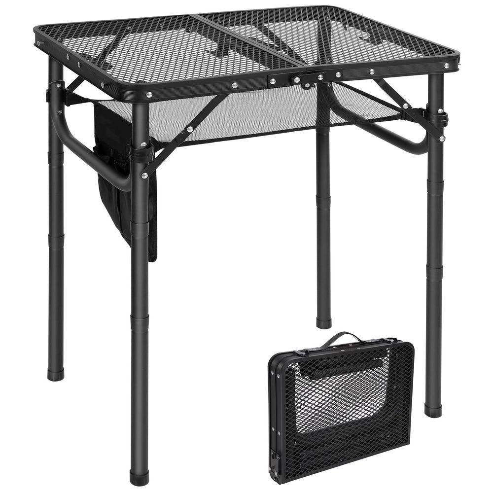 RedSwing front view showing compact grill table and stable frame benefit portability