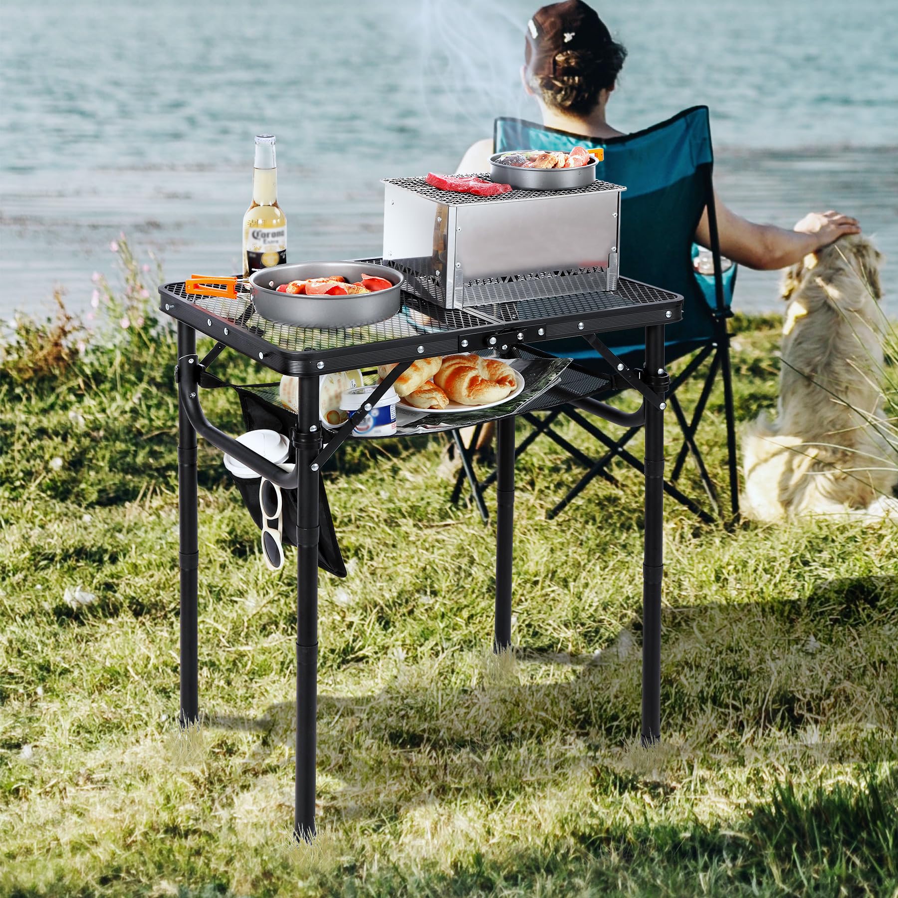 RedSwing tabletop next to backpack showing scale and light-weight carry advantage