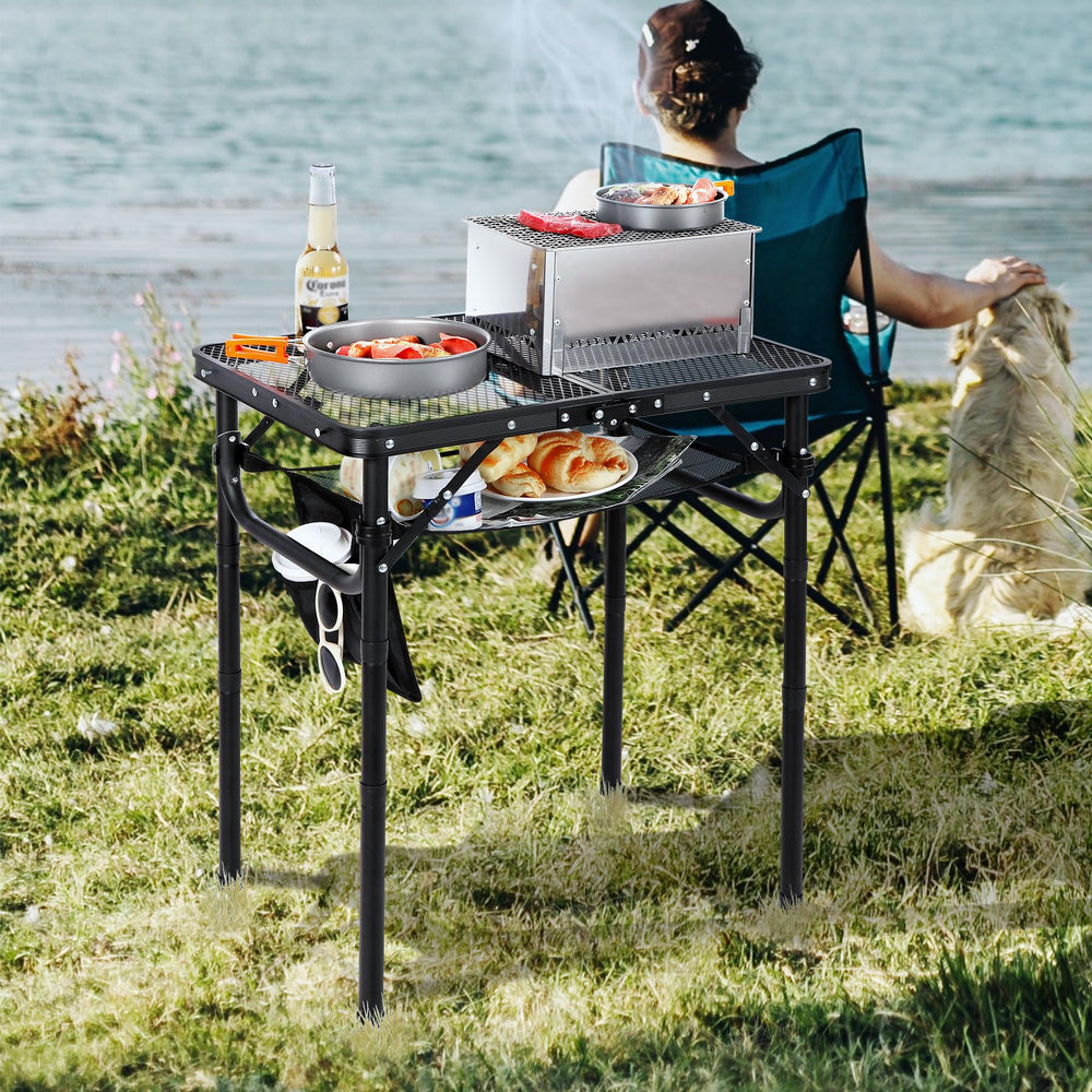 RedSwing tabletop next to backpack showing scale and light-weight carry advantage
