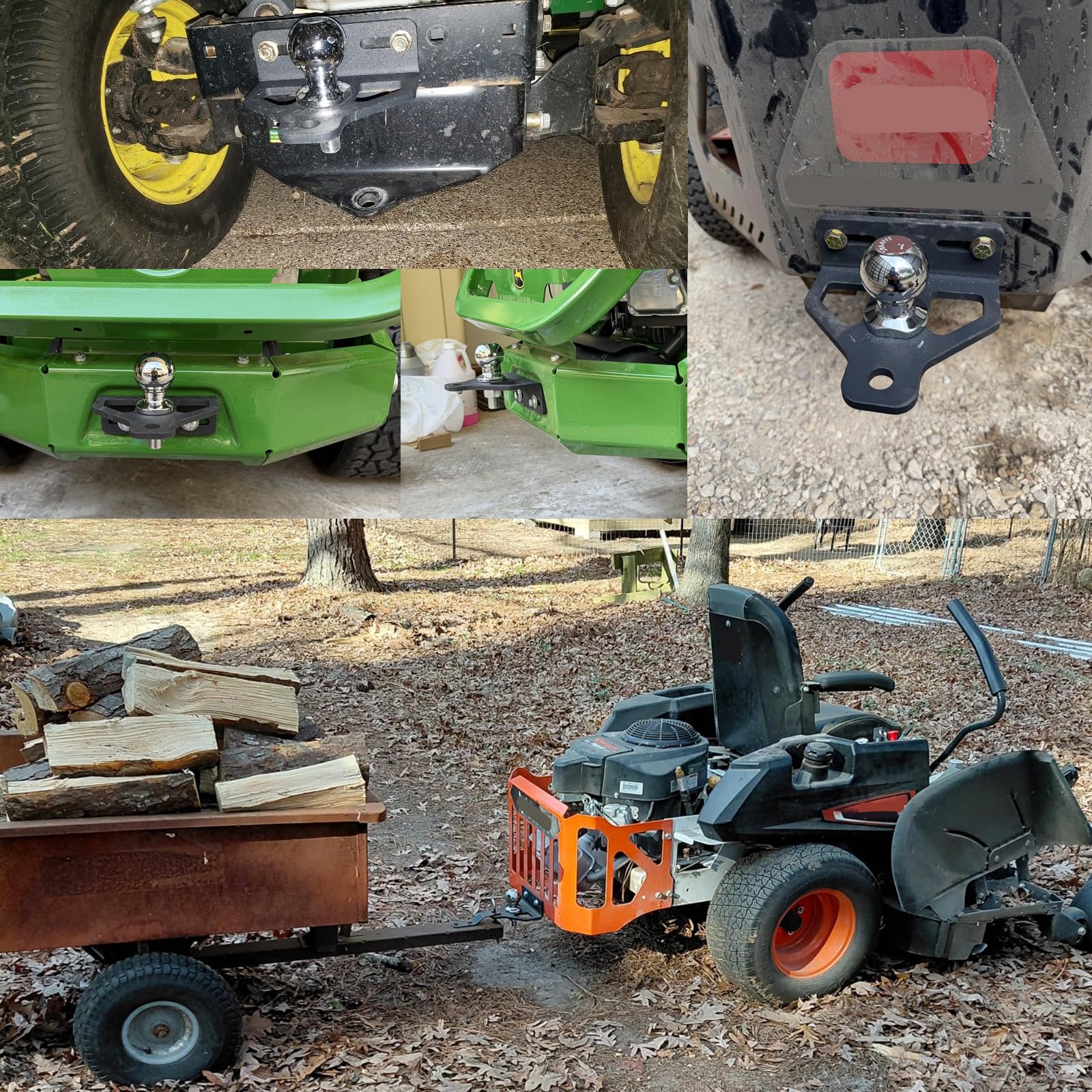 REDTEE installed on zero-turn mower showing real-world fit and towing readiness