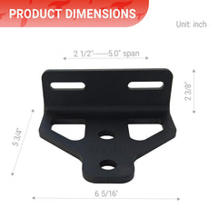 REDTEE slotted mounting holes detail showing adjustability for different mower frames