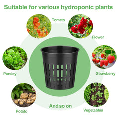 Reeooue net pot seated in hydroponic lid demonstrating easy installation benefit