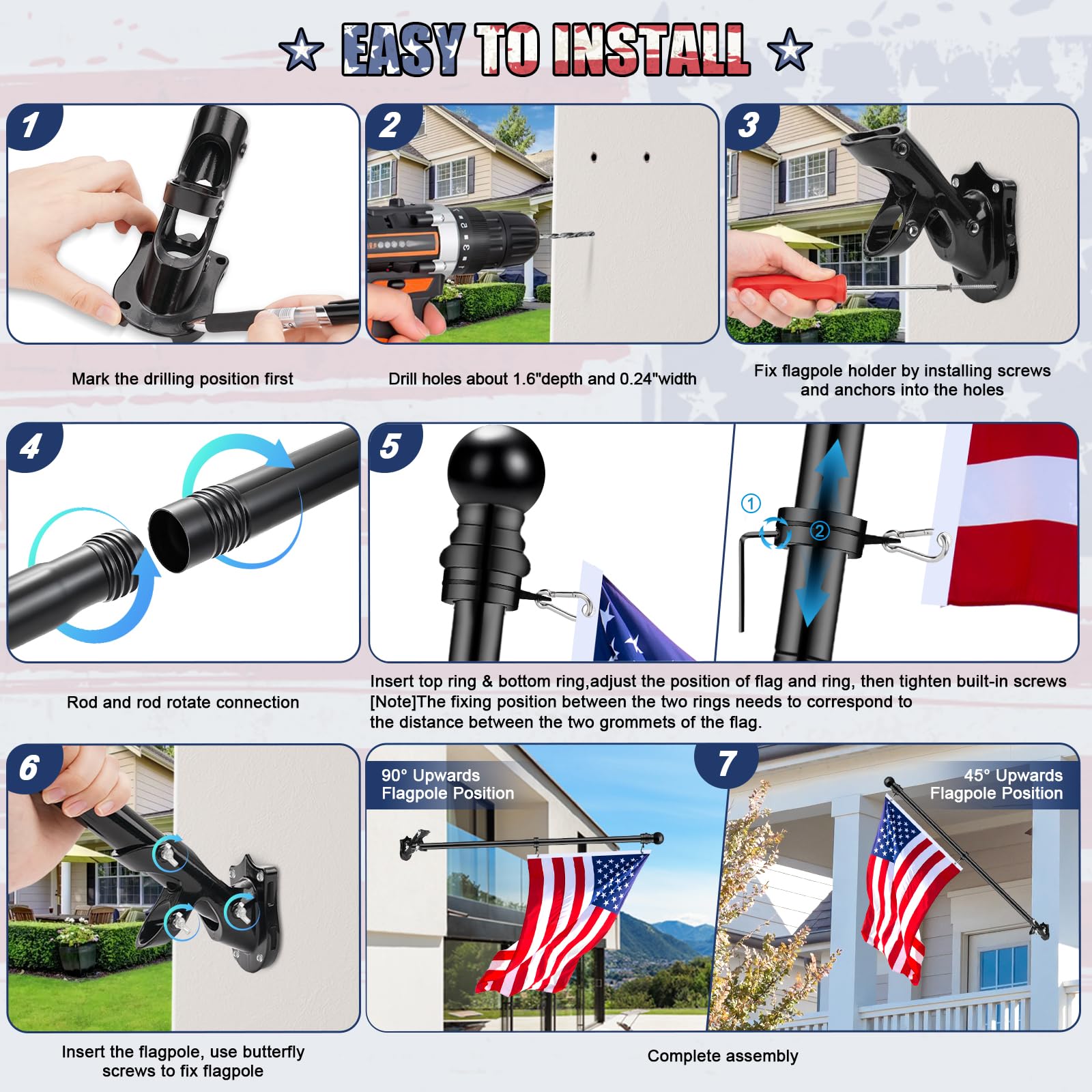 REERON five pole sections assembled demonstrating adjustable height convenience
