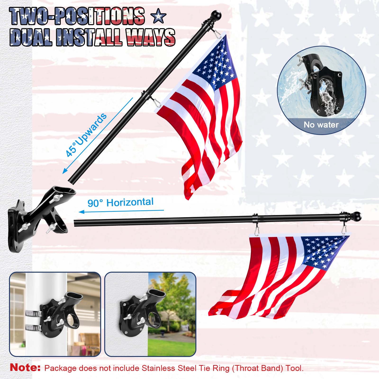 REERON pole mounted on porch in lifestyle scene shows polished outdoor look