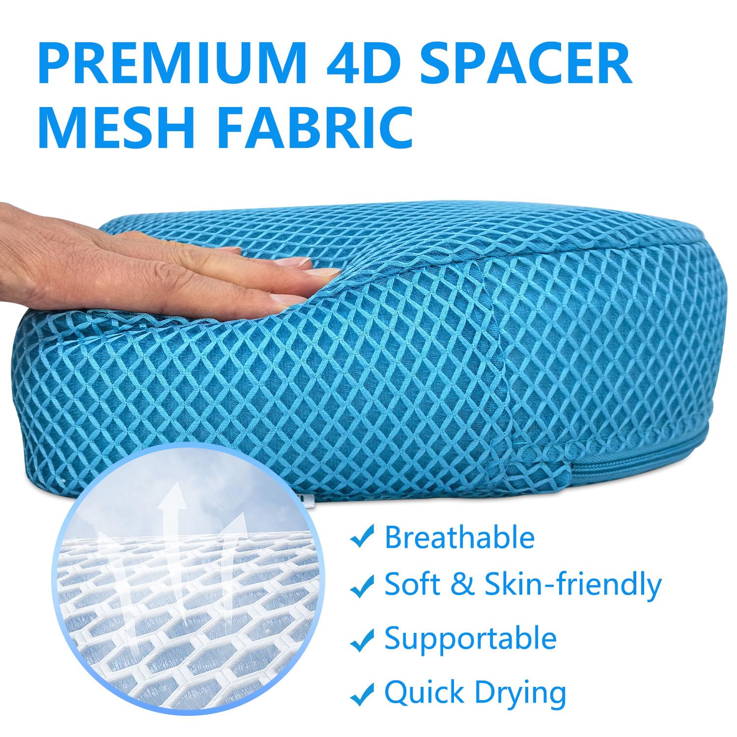 REEZEIVI detailed 3D mesh fabric for quick drying and airflow