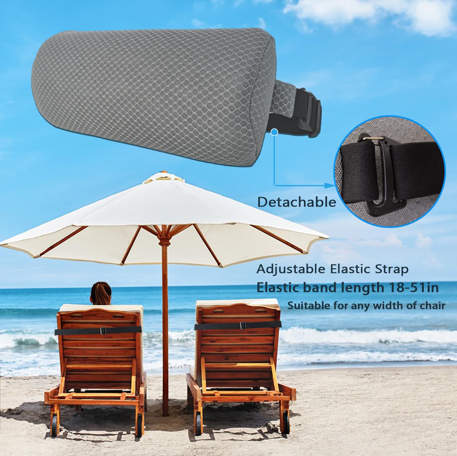 REEZEIVI adjustable strap detail showing secure fit and anti-slip benefit