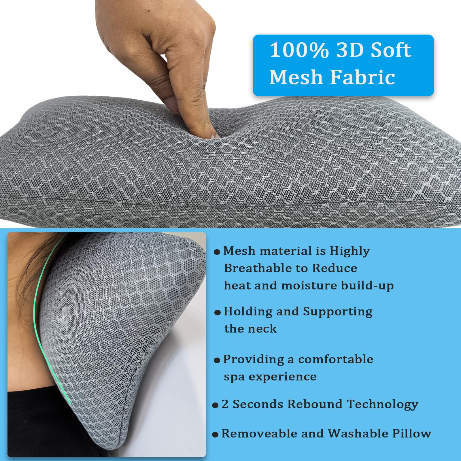 REEZEIVI close-up of 3D mesh texture highlighting breathable comfort